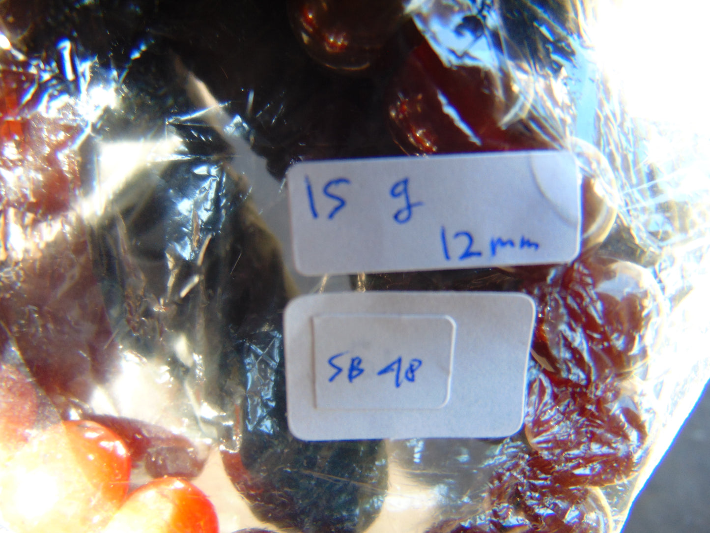 15 Gram 18 Small Beads Bracelet Indonesian Red Amber for Healing SB48