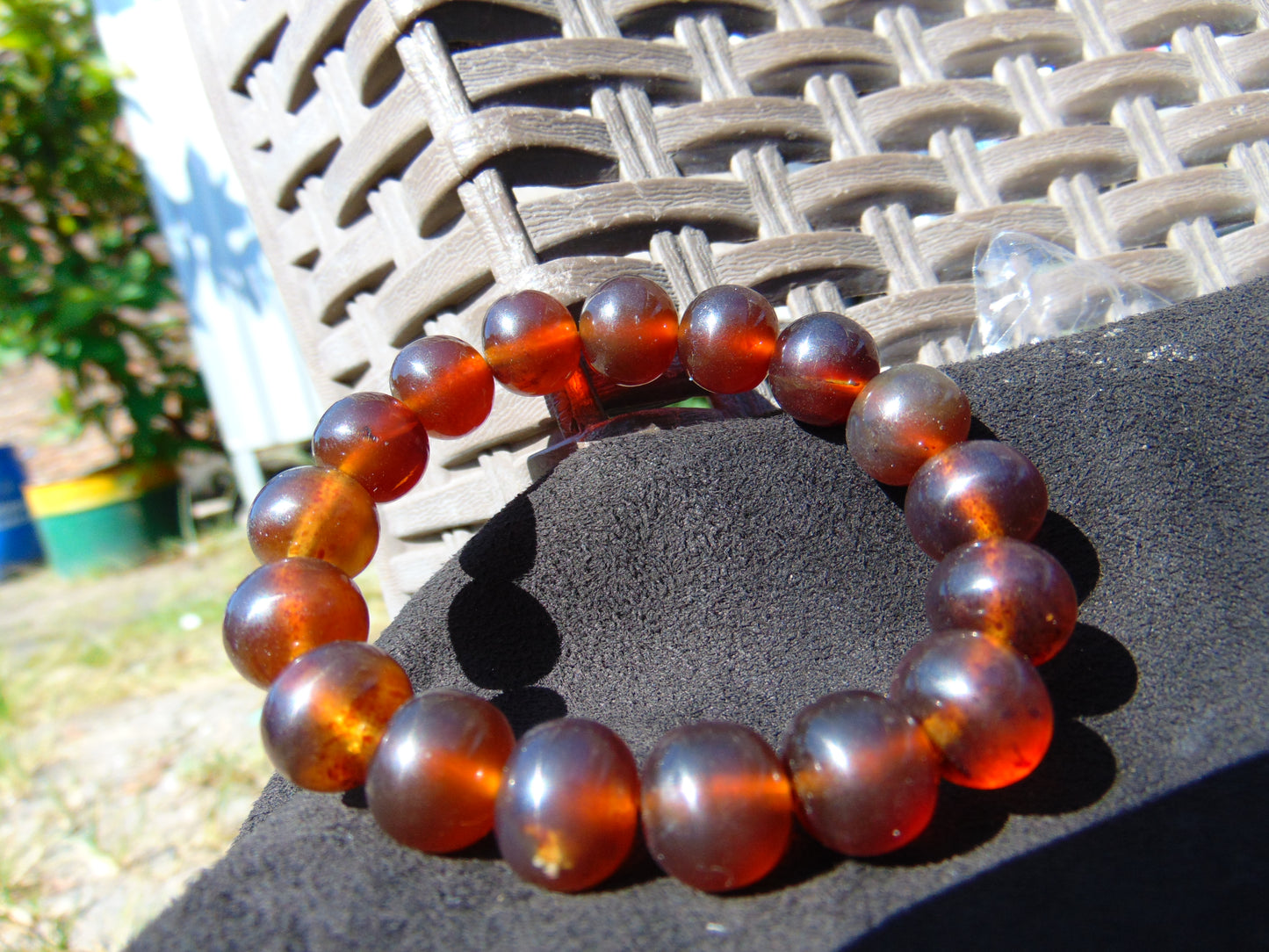 15 Gram 18 Small Beads Bracelet Indonesian Red Amber for Healing SB50