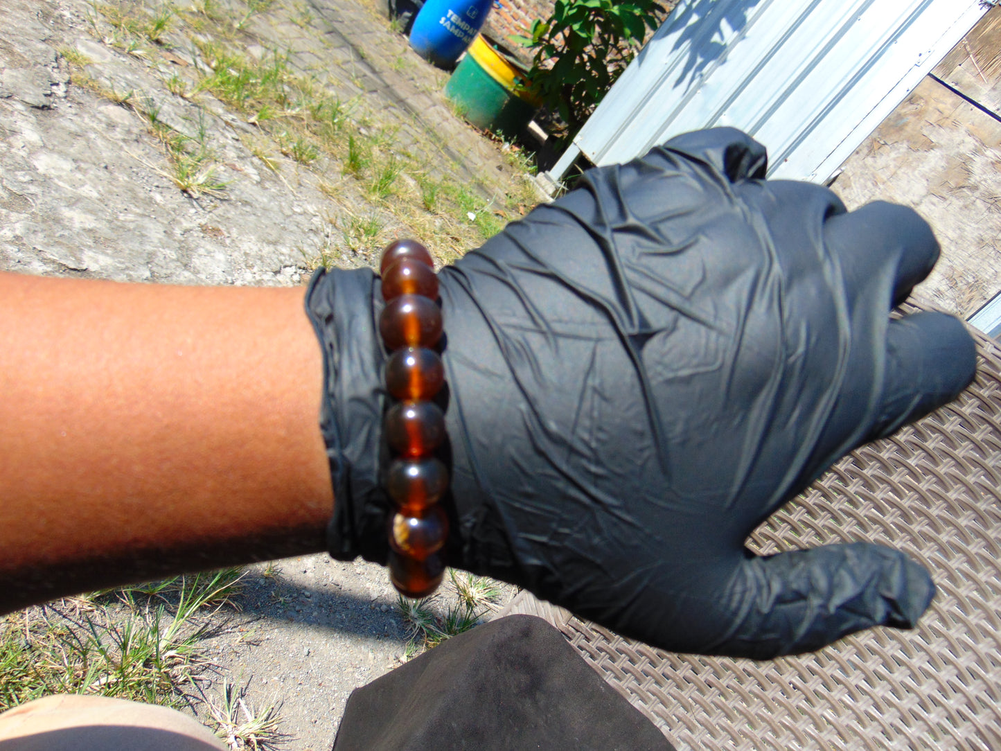16 Gram 18 Small Beads Bracelet Indonesian Yellow Bluish Amber for Healing SB45