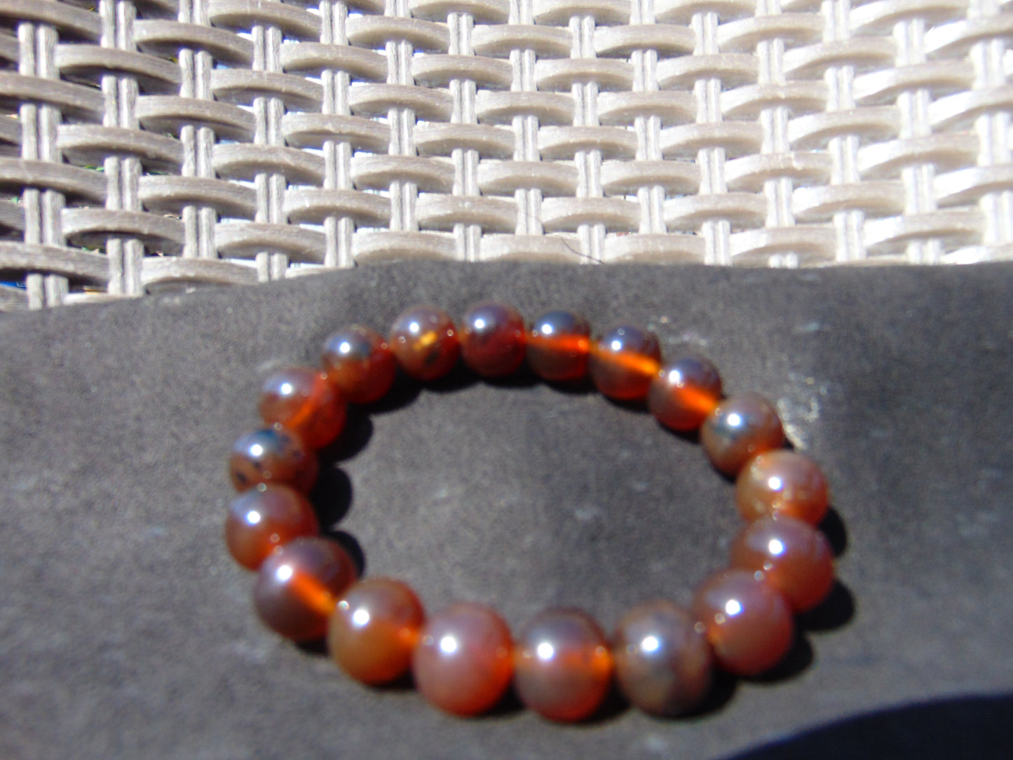 17 Gram 18 Small Beads Bracelet Indonesian Red Amber for Healing SB24