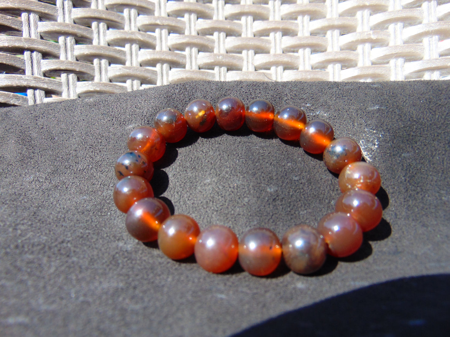 17 Gram 18 Small Beads Bracelet Indonesian Red Amber for Healing SB24