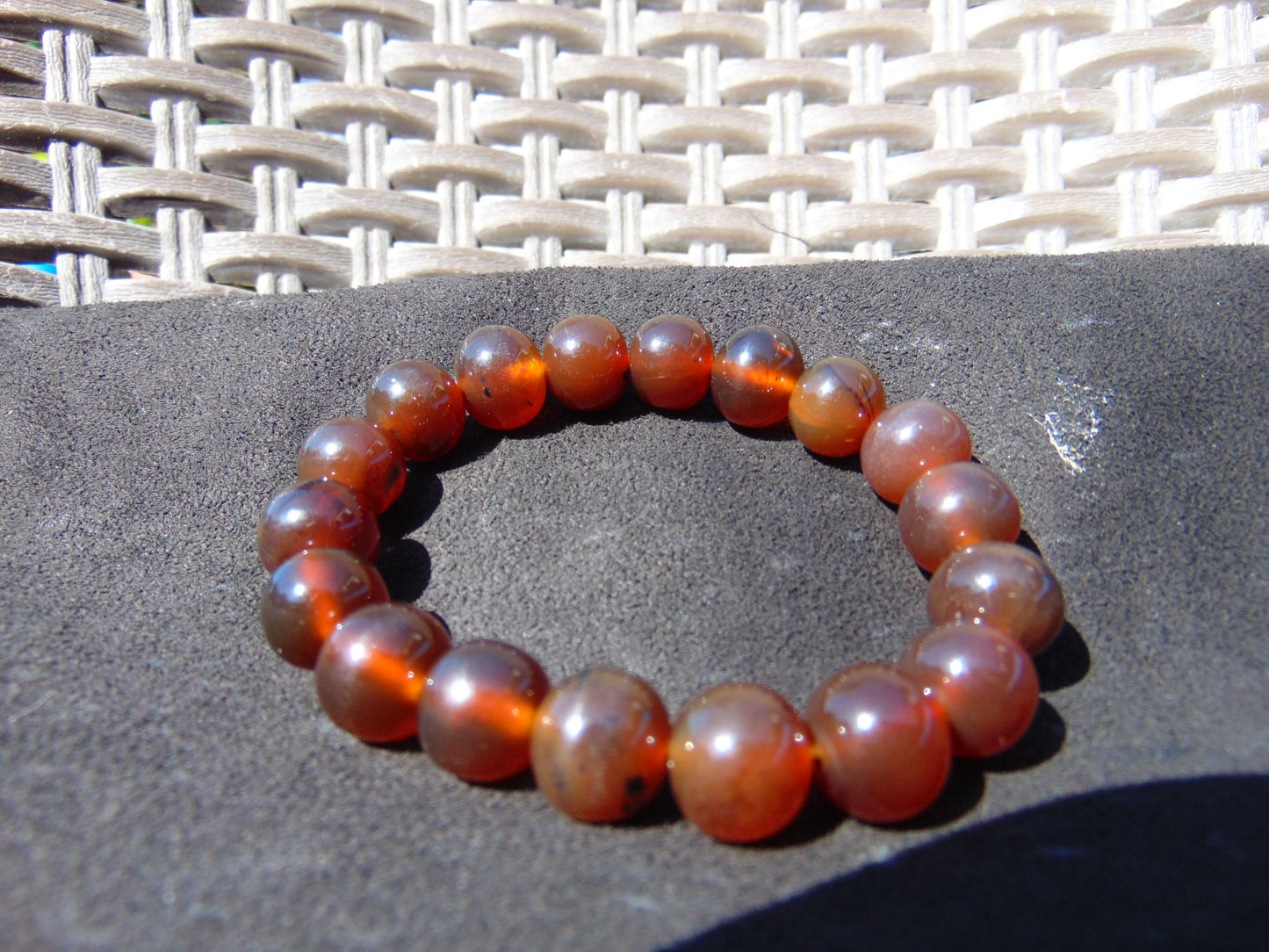 17 Gram 18 Small Beads Bracelet Indonesian Red Amber for Healing SB24
