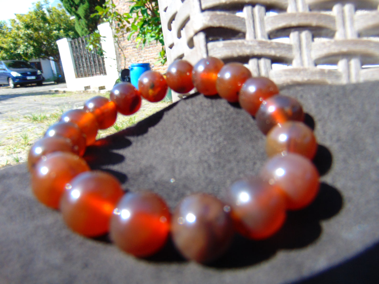 17 Gram 18 Small Beads Bracelet Indonesian Red Amber for Healing SB24