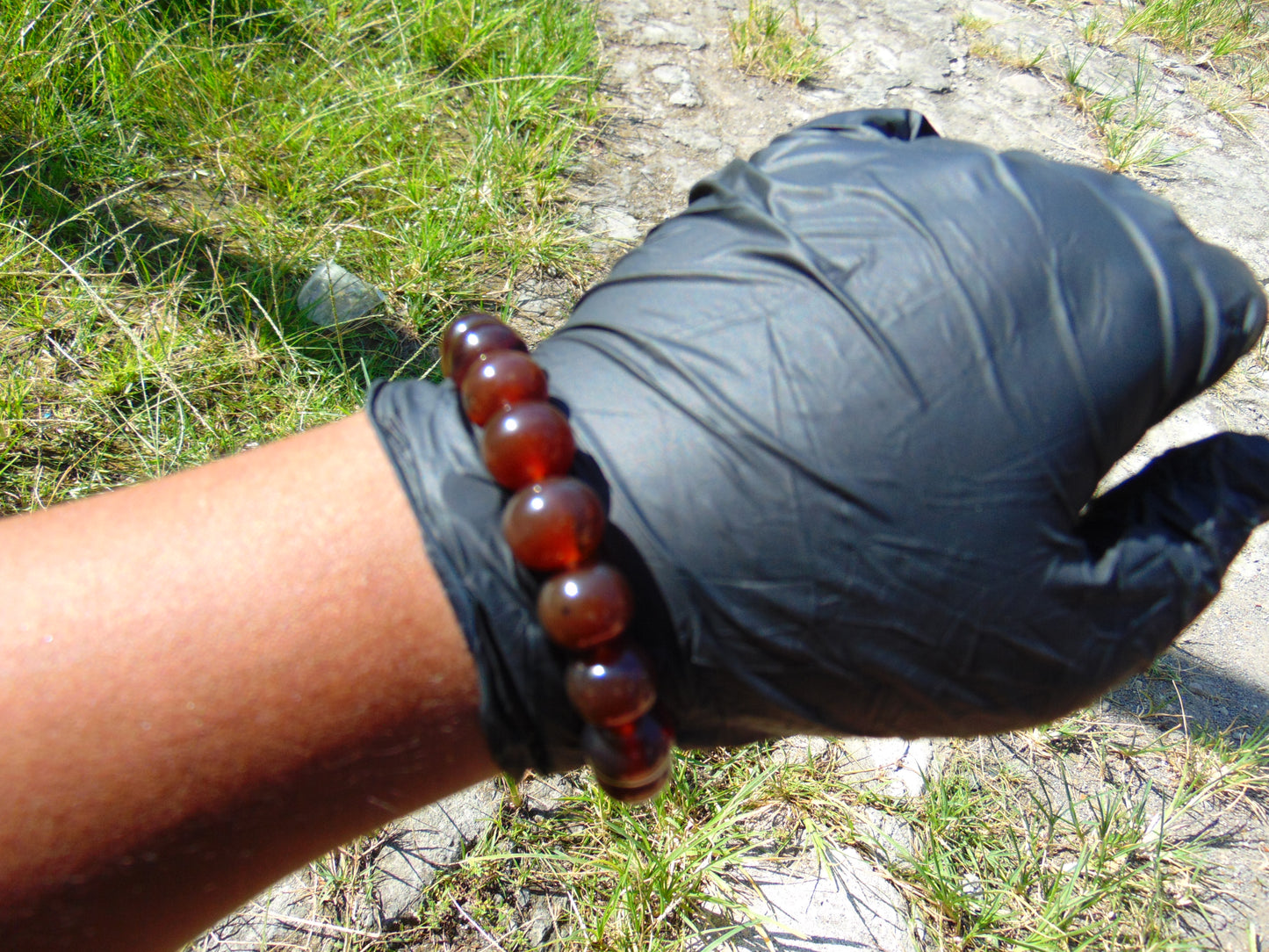 17 Gram 18 Small Beads Bracelet Indonesian Red Amber for Healing SB24