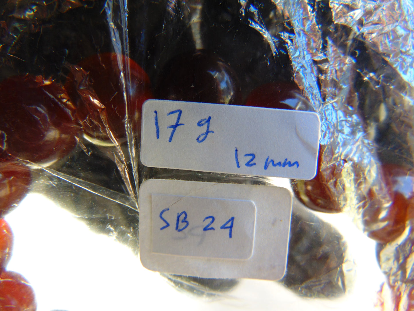 17 Gram 18 Small Beads Bracelet Indonesian Red Amber for Healing SB24