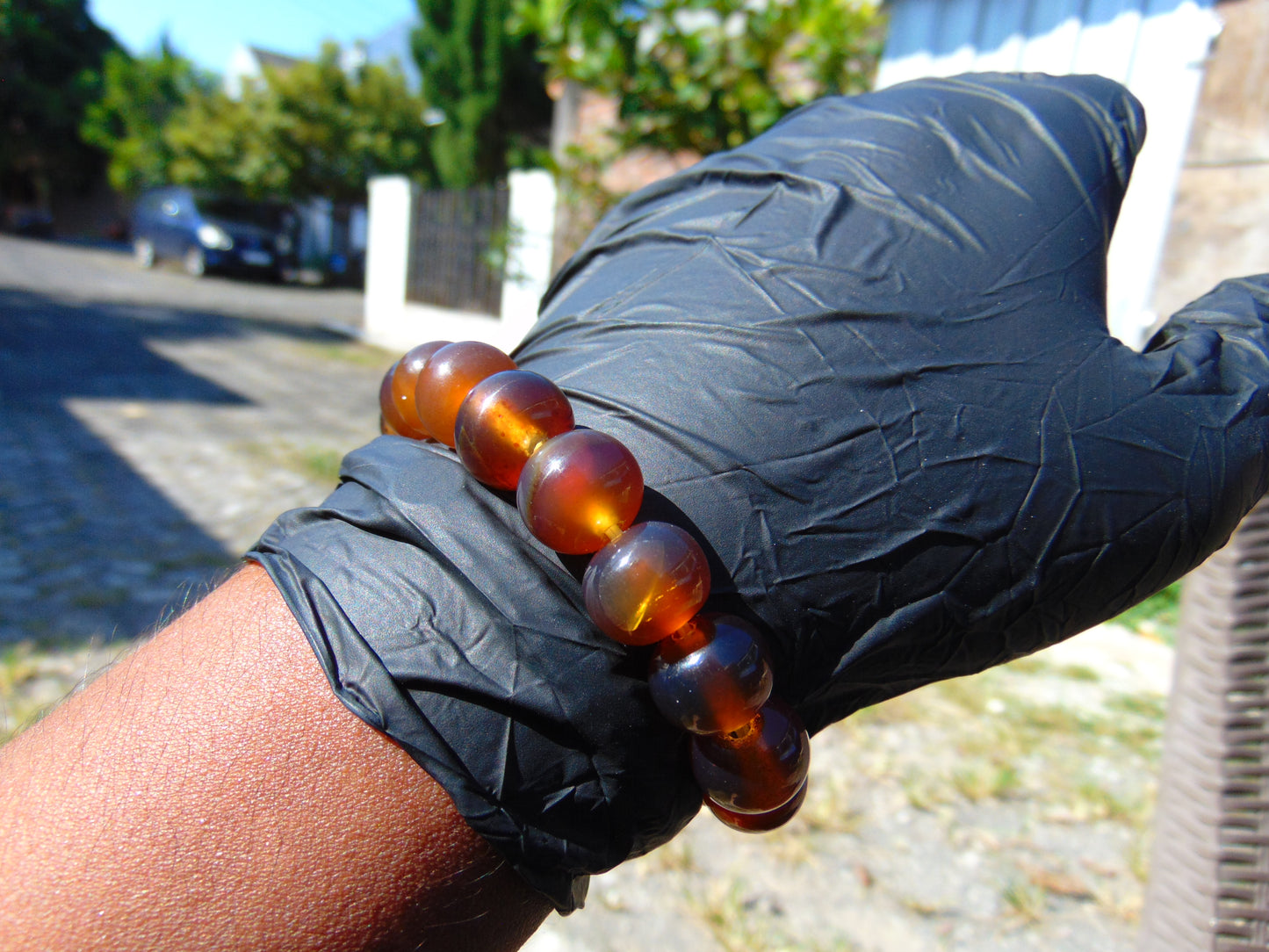 18 Gram 18 Small Beads Bracelet Indonesian Yellow Bluish Amber for Healing SB43