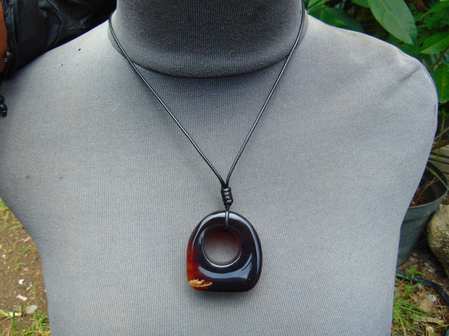 24 gram Ring Pendant Indonesian red blue Amber for Healing 25y153