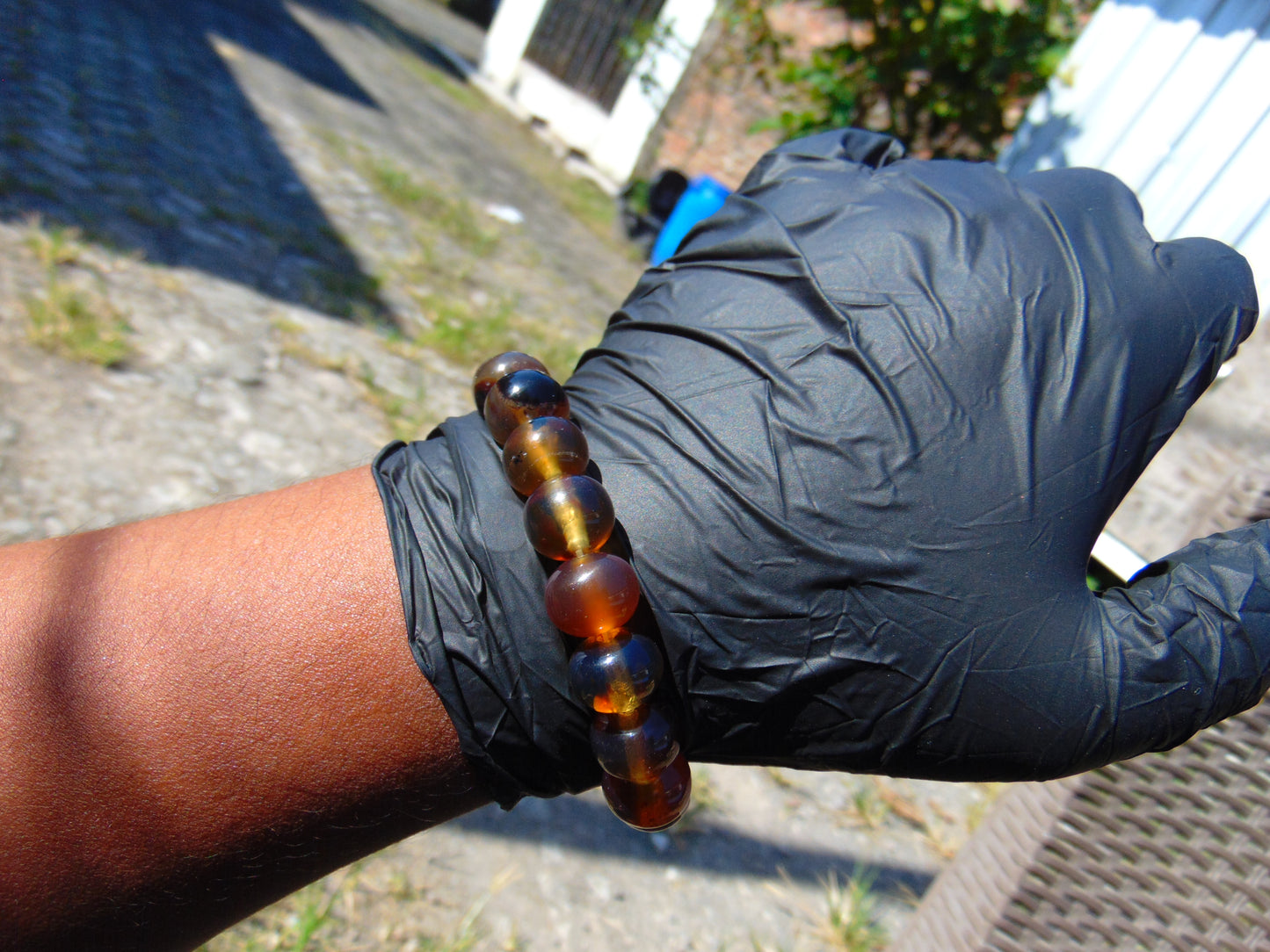 18 Gram 18 Small Beads Bracelet Indonesian Yellow Bluish Amber for Healing SB34