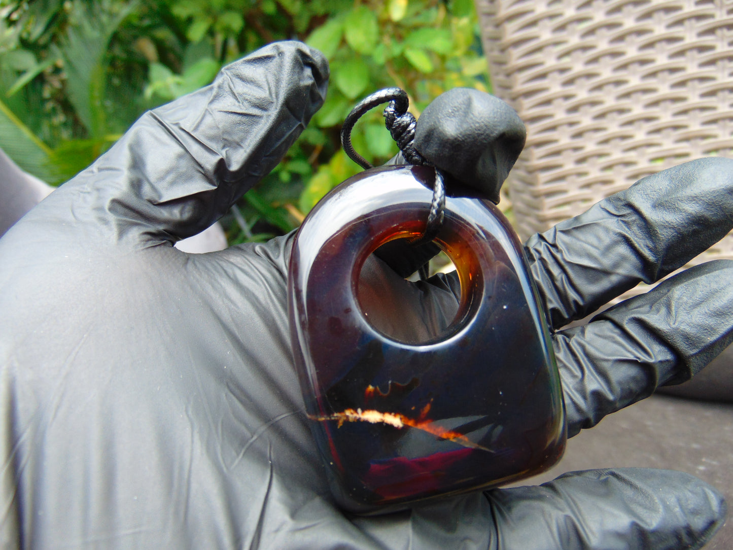 33 gram Ring Pendant Indonesian Blue Amber for Healing 25A214