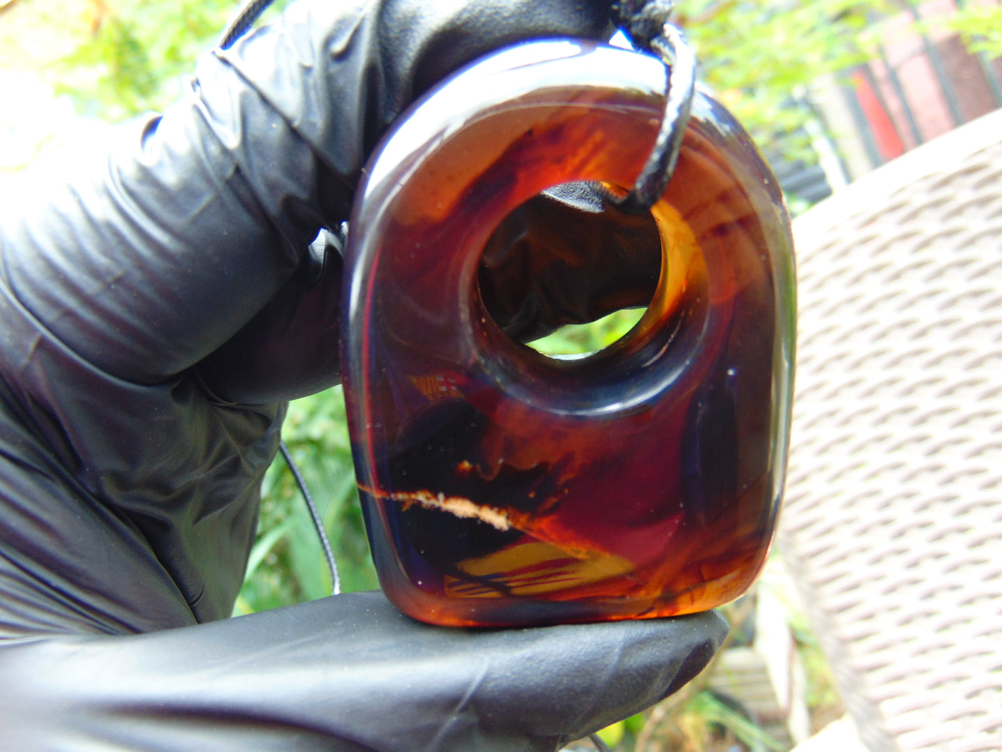 33 gram Ring Pendant Indonesian Blue Amber for Healing 25A214