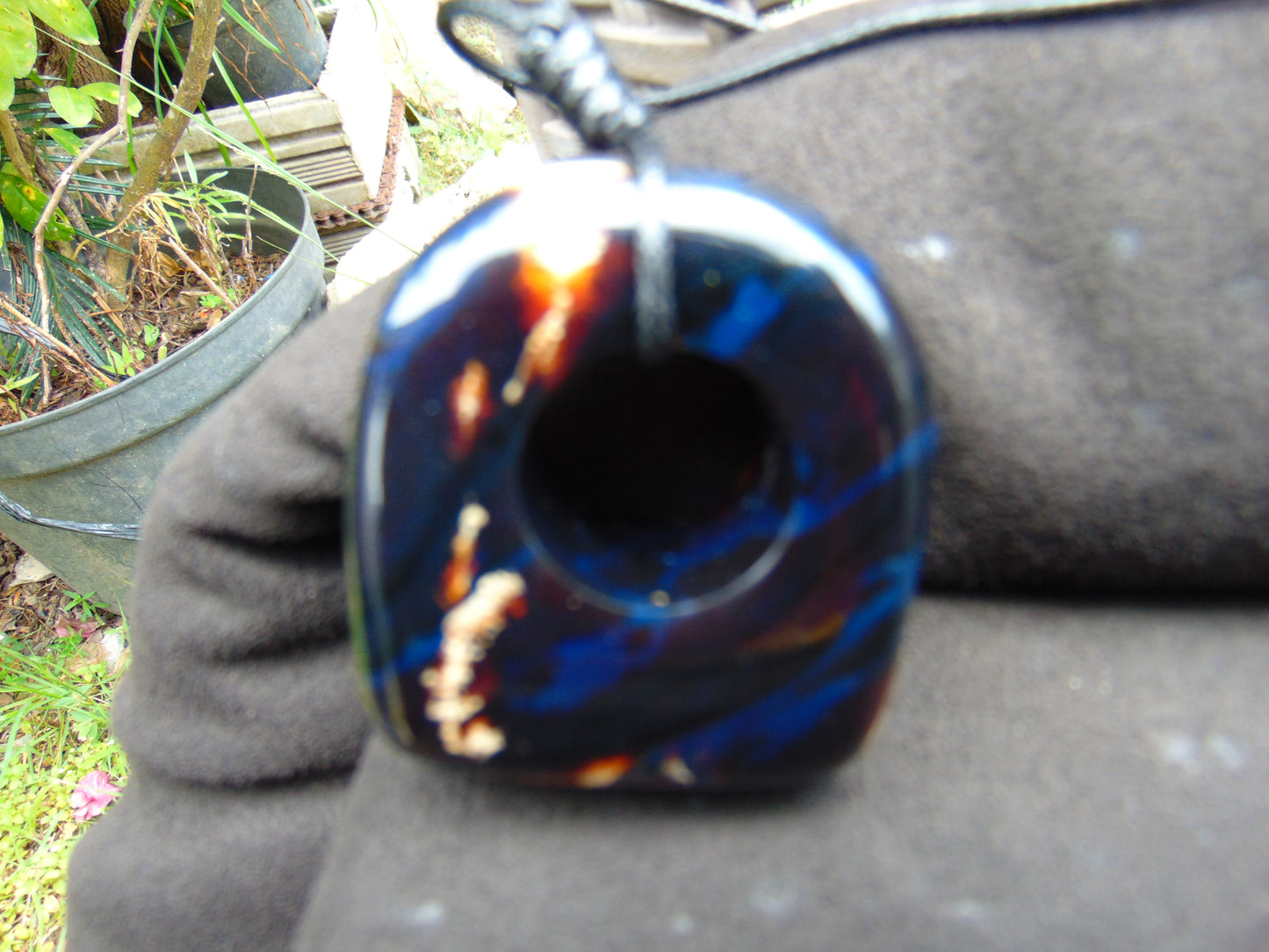 30 gram Ring Pendant Indonesian Blue Amber for Healing 25A218