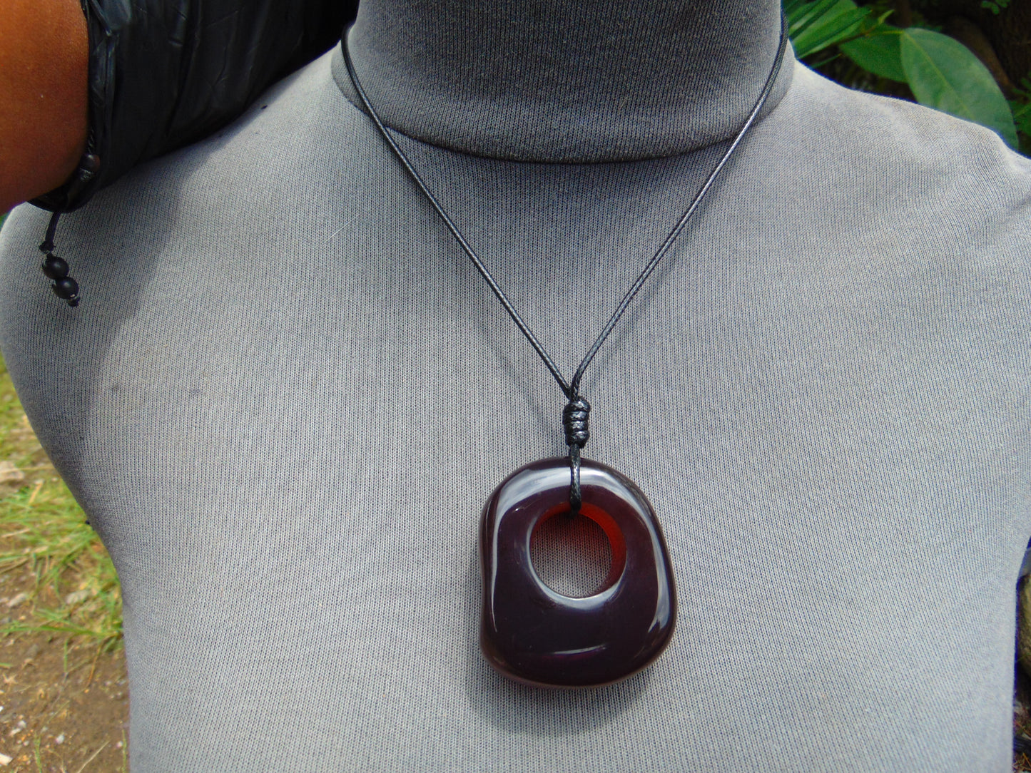 27 gram Ring Pendant Indonesian Red Blue Amber for Healing 25A217