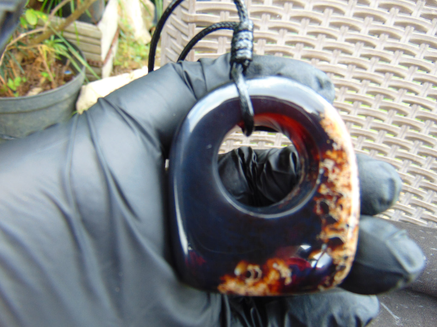 21 gram Ring Pendant Indonesian RED Amber for Healing 25N176