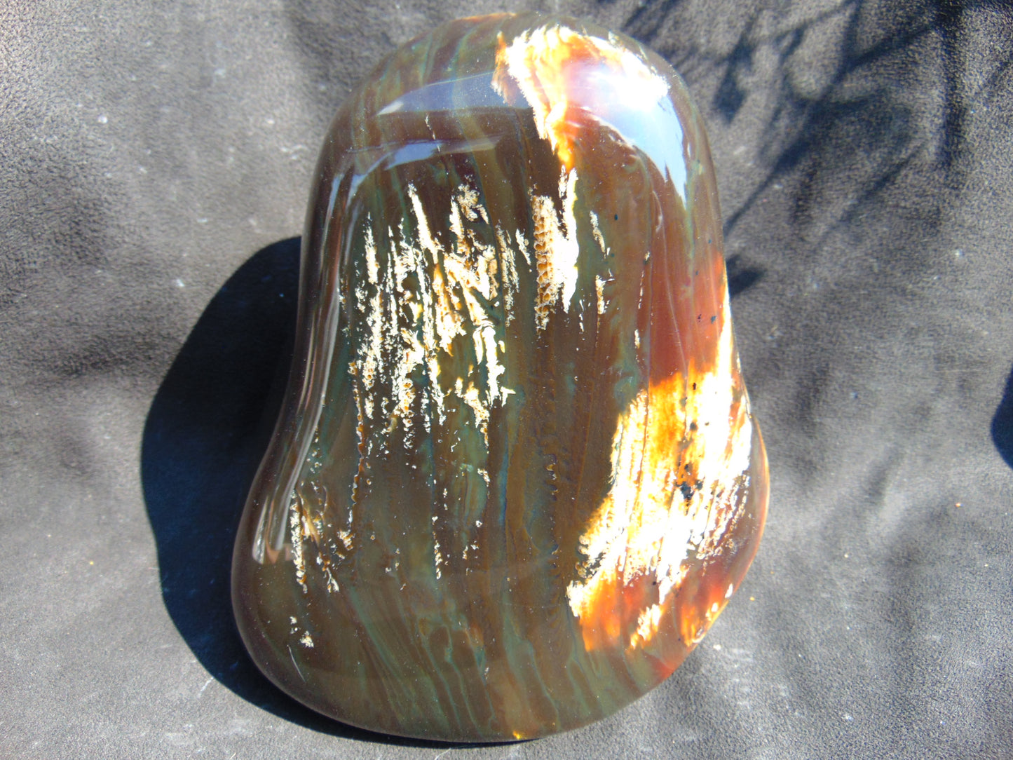 1708 gram Full Polished 17x16x11 cm Mushroom Inclusion Indonesia Green Amber for Healing BPR07