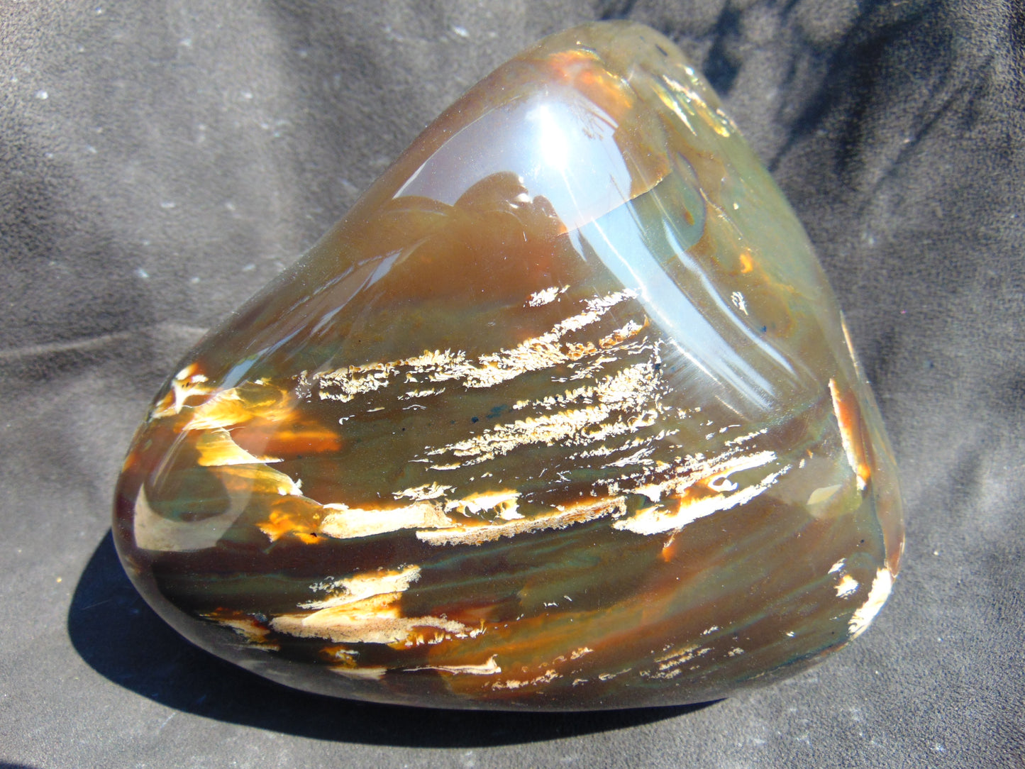 1708 gram Full Polished 17x16x11 cm Mushroom Inclusion Indonesia Green Amber for Healing BPR07