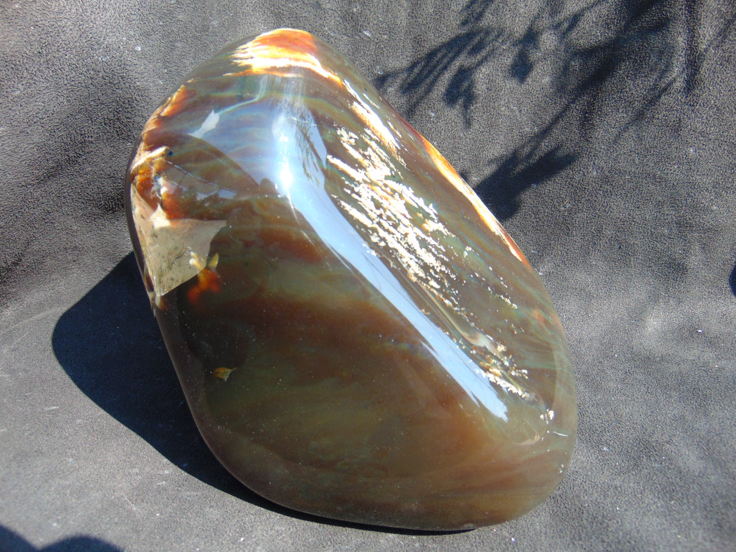 1708 gram Full Polished 17x16x11 cm Mushroom Inclusion Indonesia Green Amber for Healing BPR07