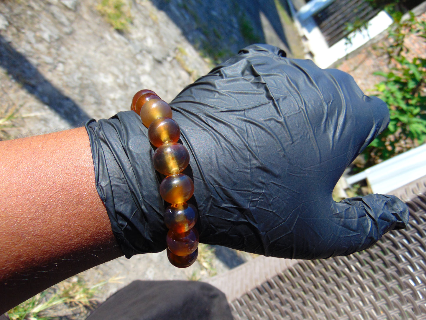 18 Gram 18 Small Beads Bracelet Indonesian Yellow Bluish Amber for Healing SB33