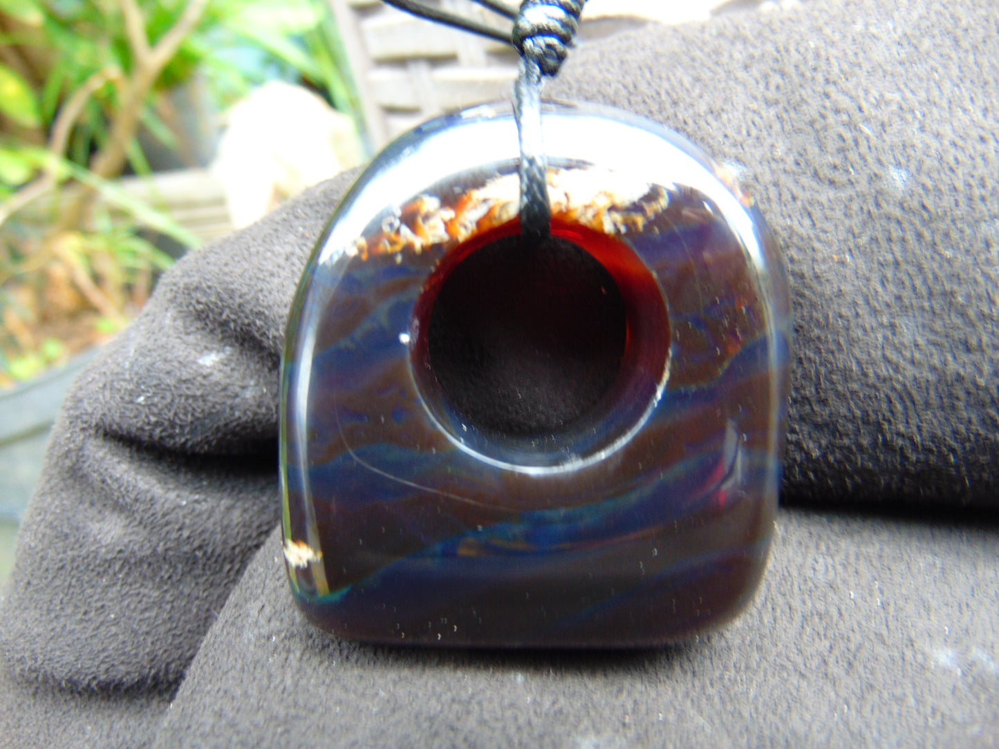 28 gram Ring Pendant Indonesian Blue Amber for Healing 25A216