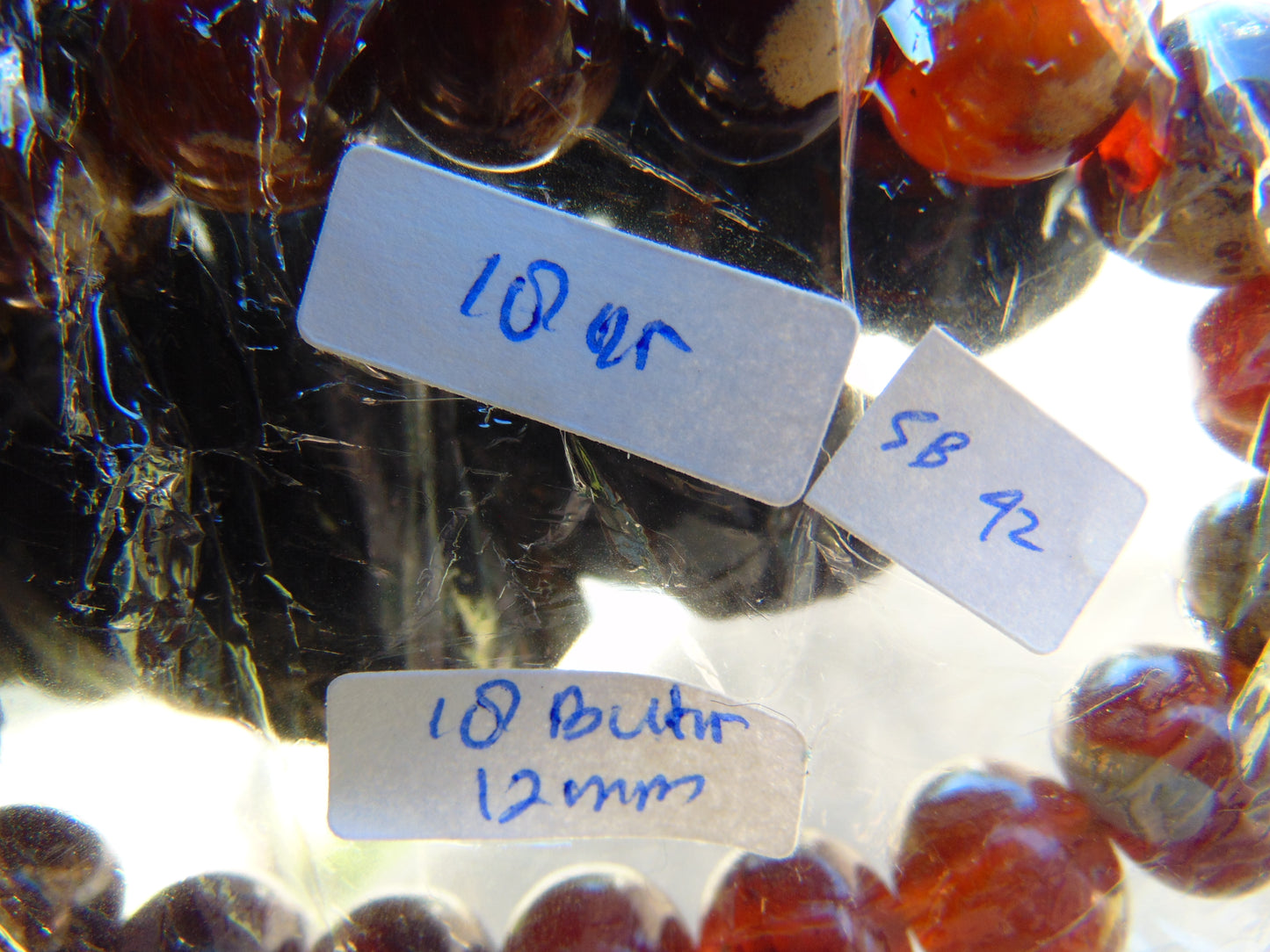 18 Gram 18 Small Beads Bracelet Indonesian Red Bluish Amber for Healing SB42