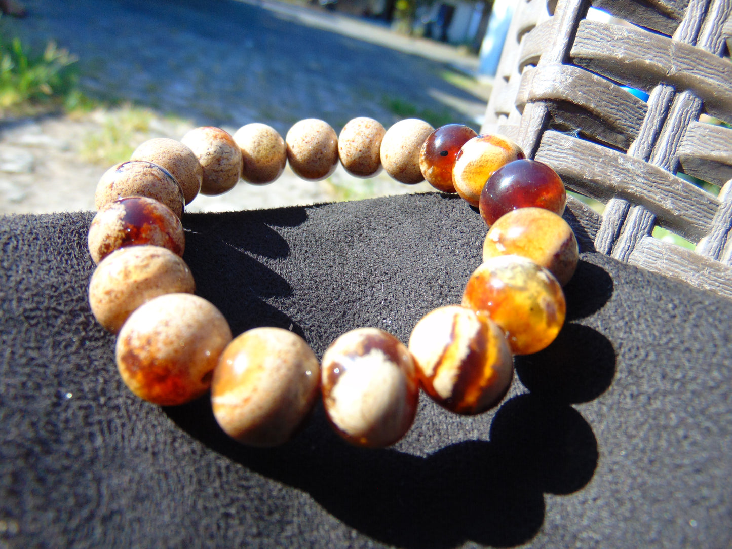 18 Gram 18 Small Beads Bracelet Indonesian White Amber for Healing SB13