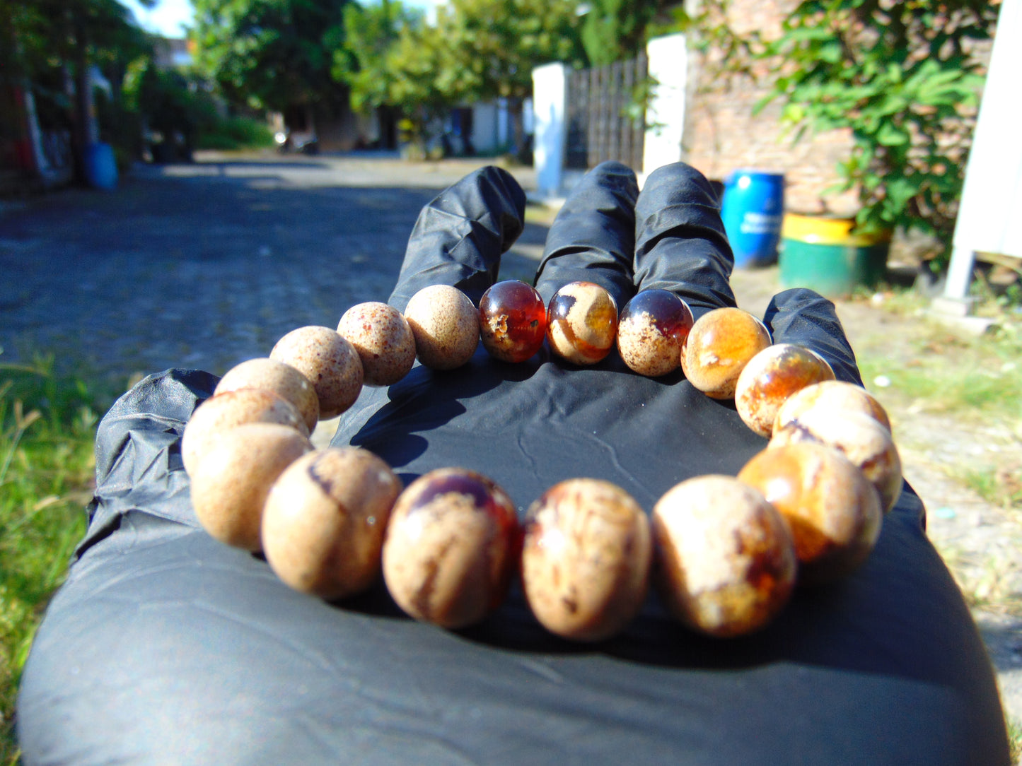 18 Gram 18 Small Beads Bracelet Indonesian White Amber for Healing SB13