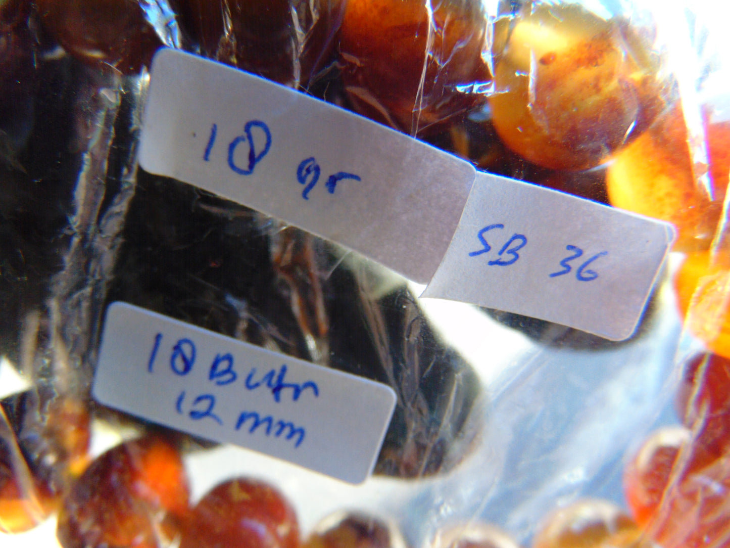 18 Gram 18 Small Beads Bracelet Indonesian Red Bluish Amber for Healing SB36