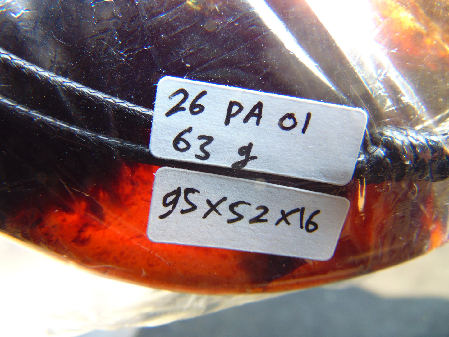 63 gram Pendant Indonesian Amber for Healing 26PA01