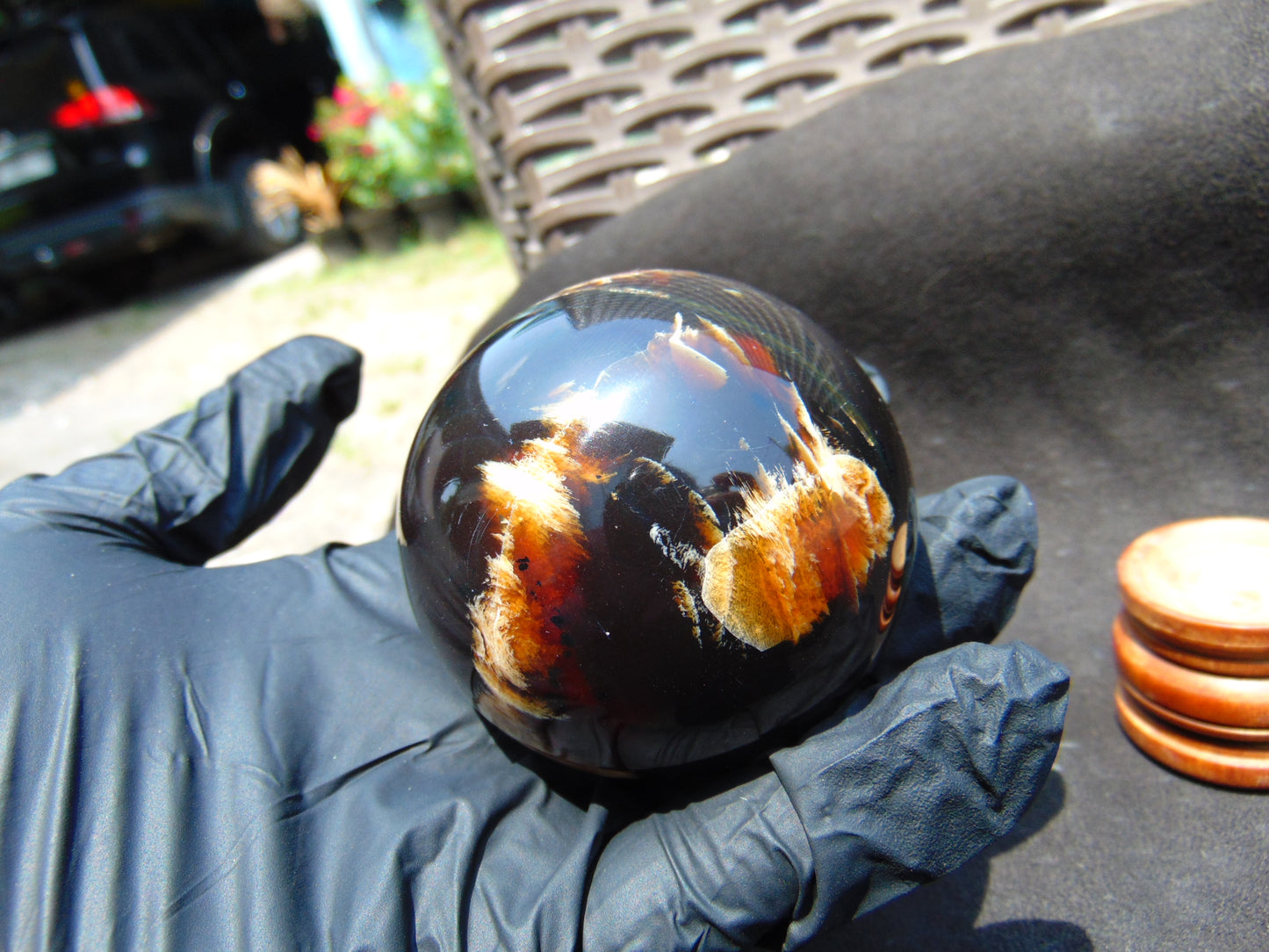 135 gr Shaped Ball Sphere 61 mm Indonesian Amber for Healing BL03