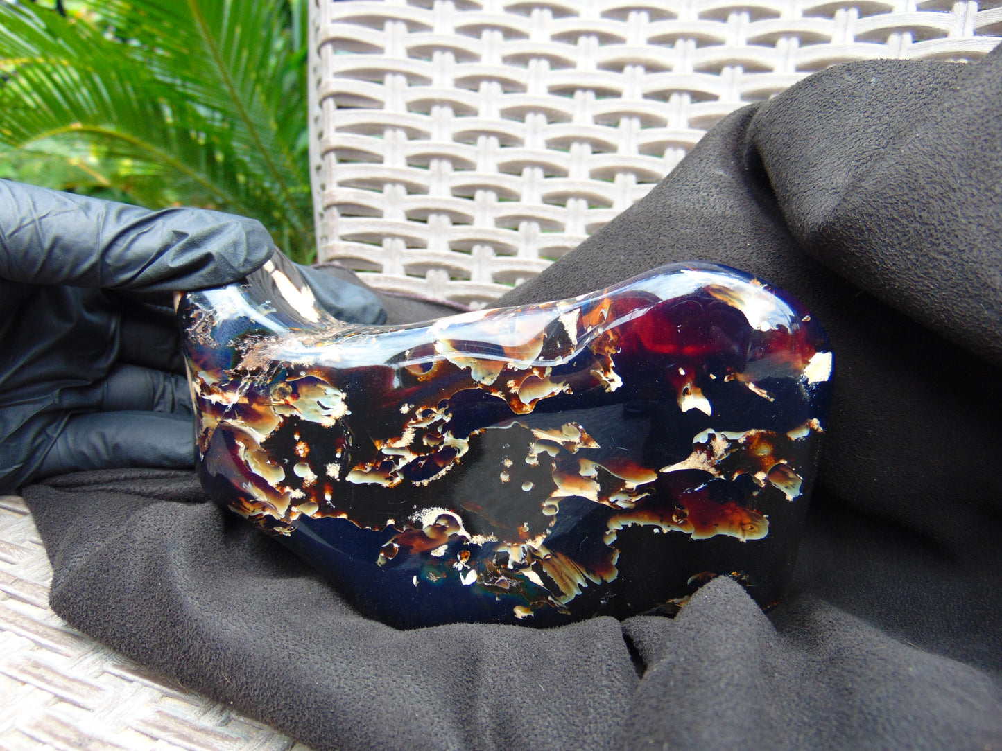 405 Gr Full Polished Indonesia Blue Amber for Healing ML64