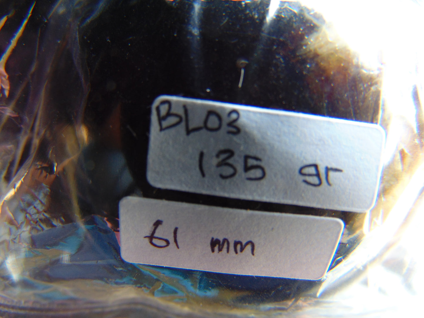 135 gr Shaped Ball Sphere 61 mm Indonesian Amber for Healing BL03