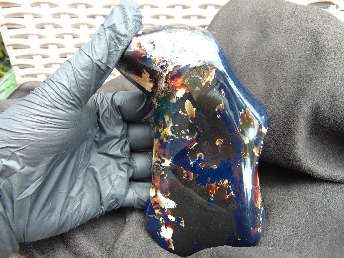 405 Gr Full Polished Indonesia Blue Amber for Healing ML64