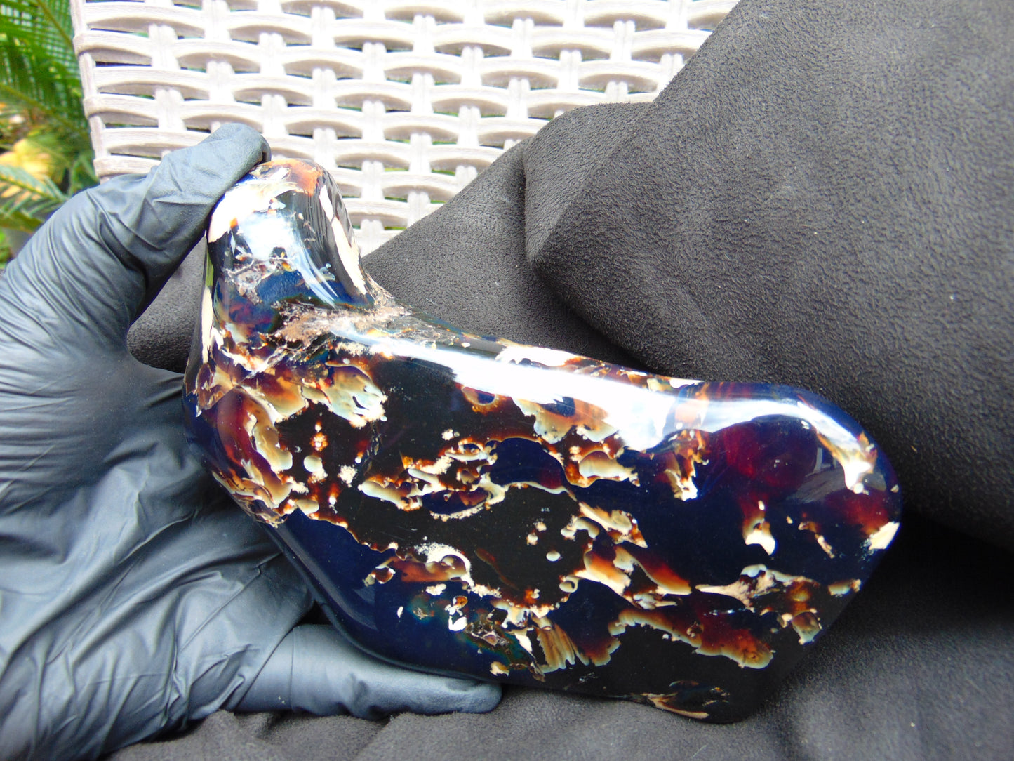 405 Gr Full Polished Indonesia Blue Amber for Healing ML64
