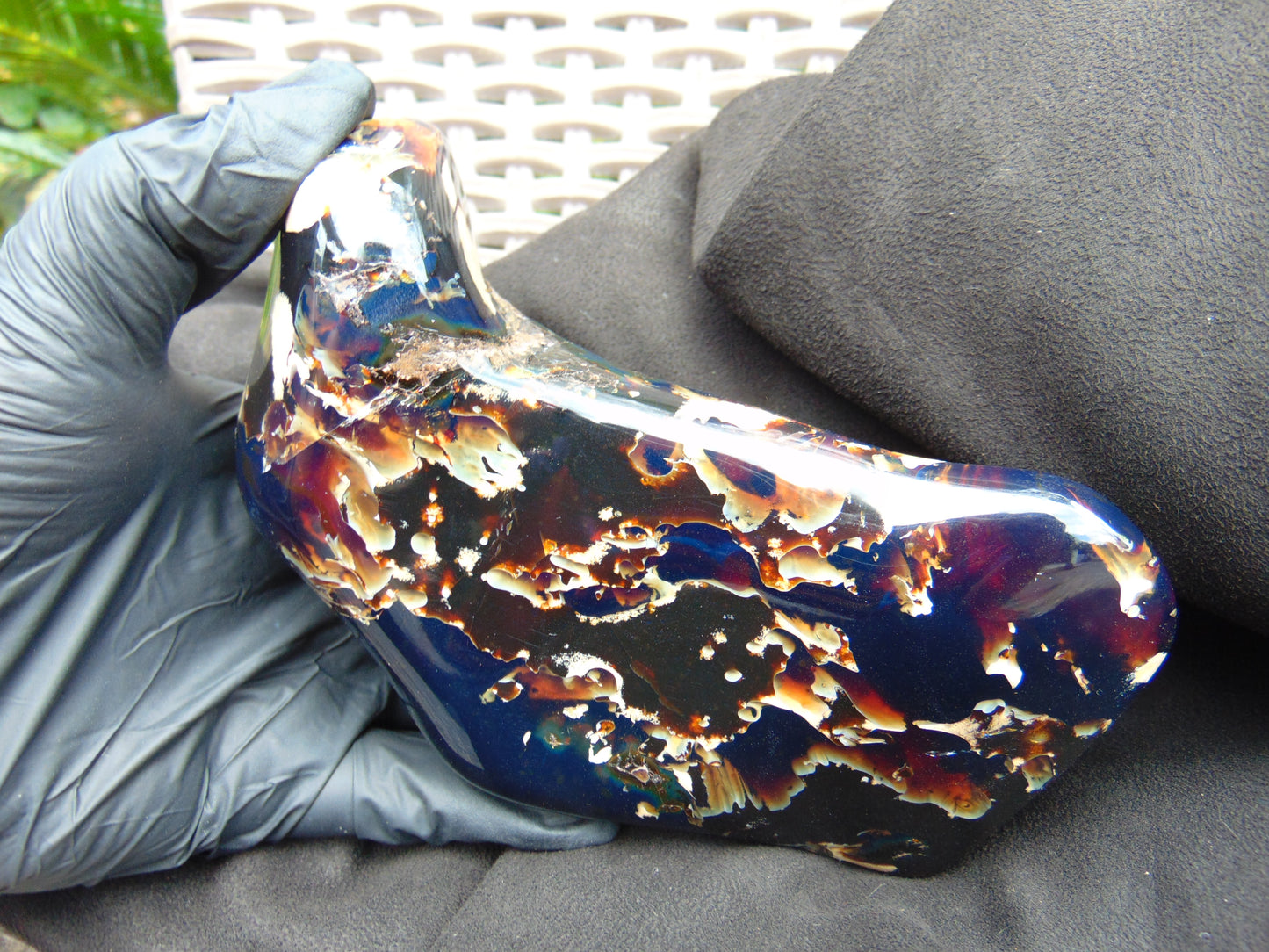 405 Gr Full Polished Indonesia Blue Amber for Healing ML64