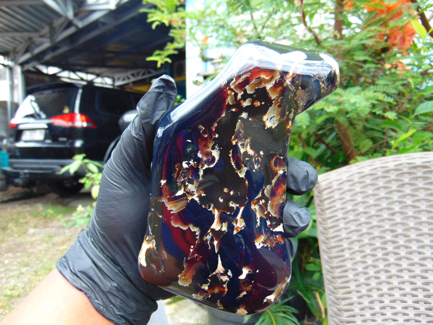 405 Gr Full Polished Indonesia Blue Amber for Healing ML64