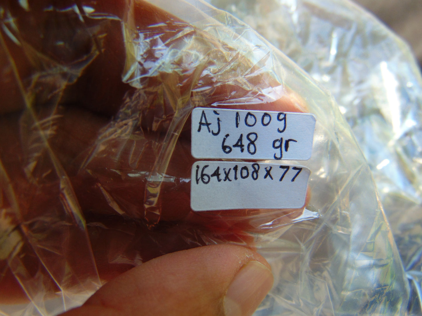 648 gram Full Polished 164x108x77 mm Indonesia Dark Blue Amber for Healing AJ1009