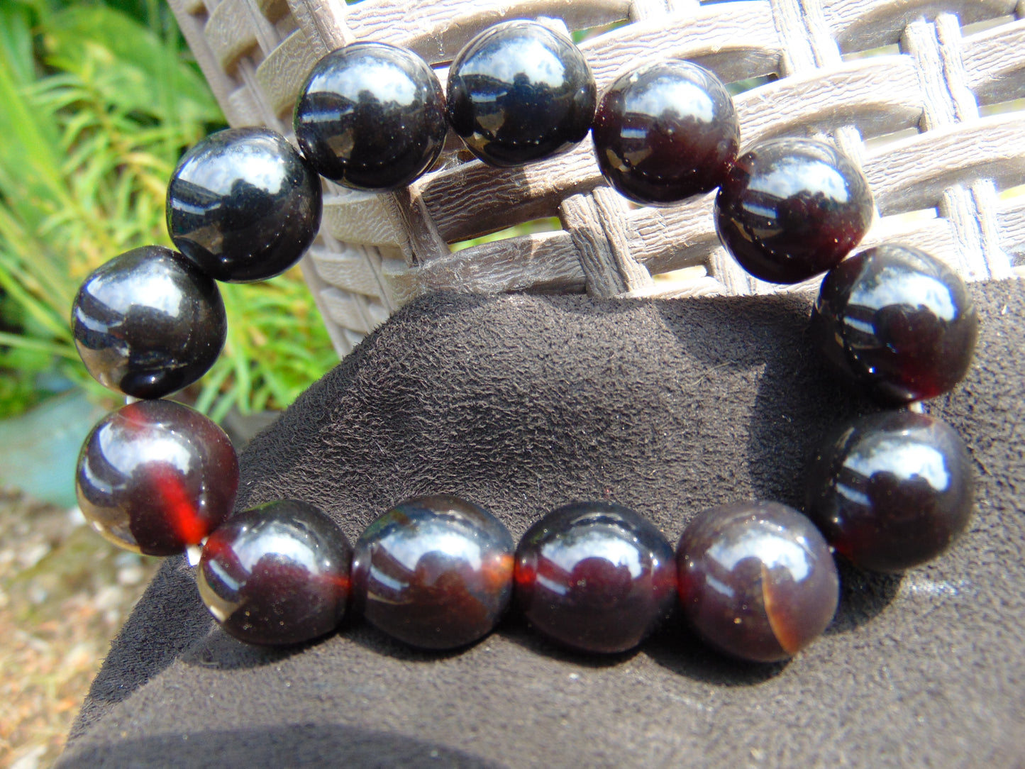 22 Gram 13 Small Beads Bracelet Indonesian Cherry Red Amber for Healing F11