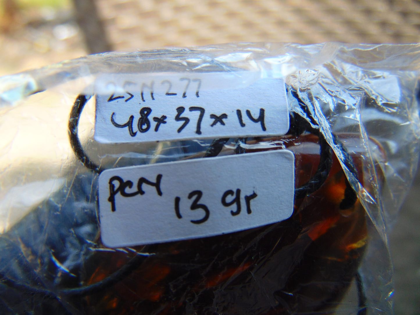13 gram Pendant Indonesian Orange Amber for Healing 25n277
