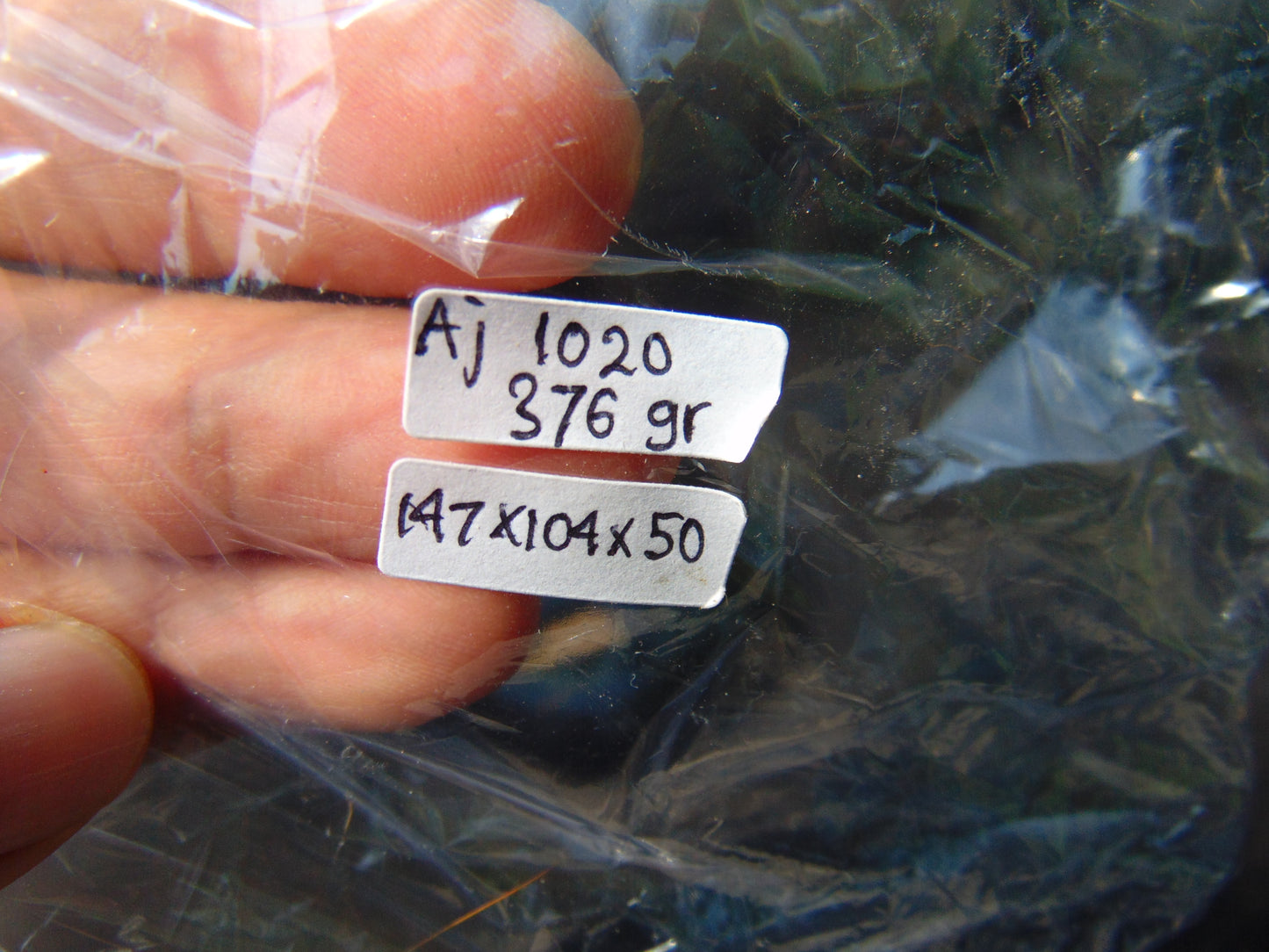 376 gr Blue polished 147x104x50 mm Indonesian Amber for Healing AJ1020