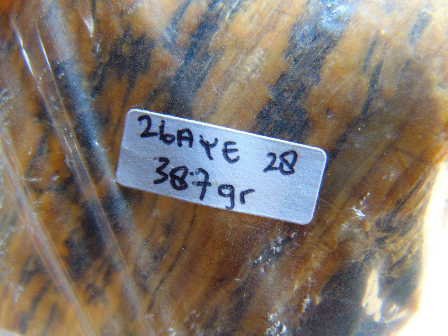 387 gram Polished Indonesia Yellow Aromatic Amber for Healing 26AYE28