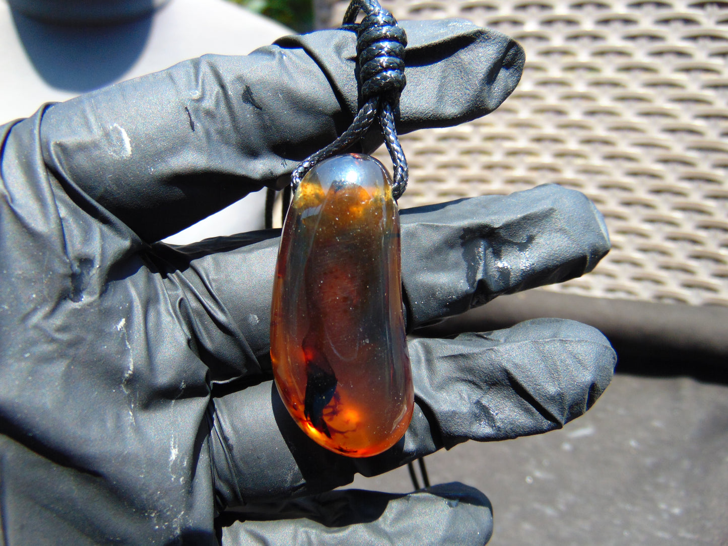 6 gr Pendant Indonesian Blue Amber for Healing A48