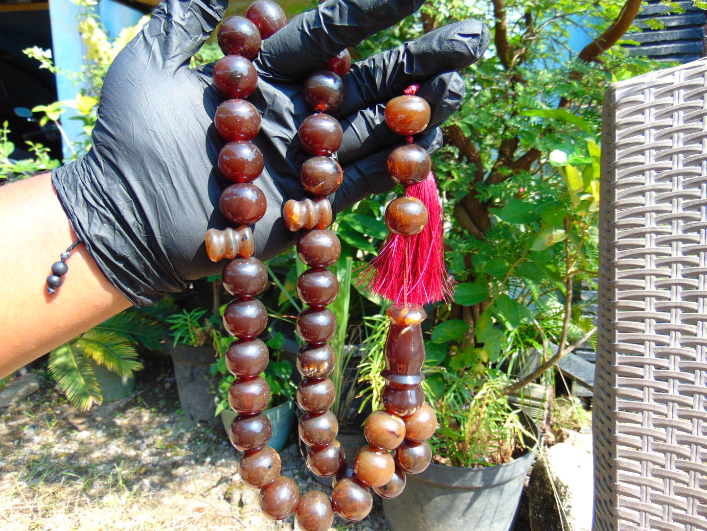 143 gr BIG Tasbih 33+3 Beads Mesbah Rosary Indonesian Caramel Amber for Healing FR27