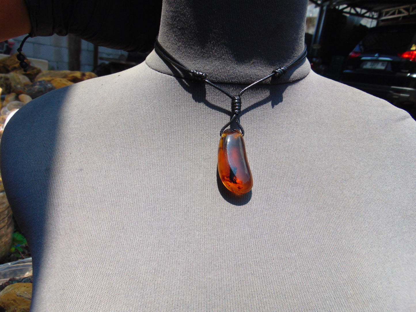 6 gr Pendant Indonesian Blue Amber for Healing A48