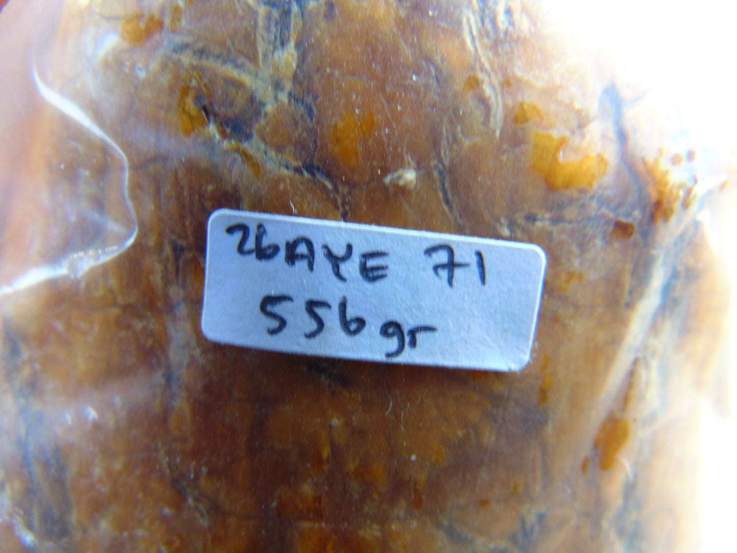 556 gram Polished Indonesia Yellow Aromatic Amber for Healing 26AYE71