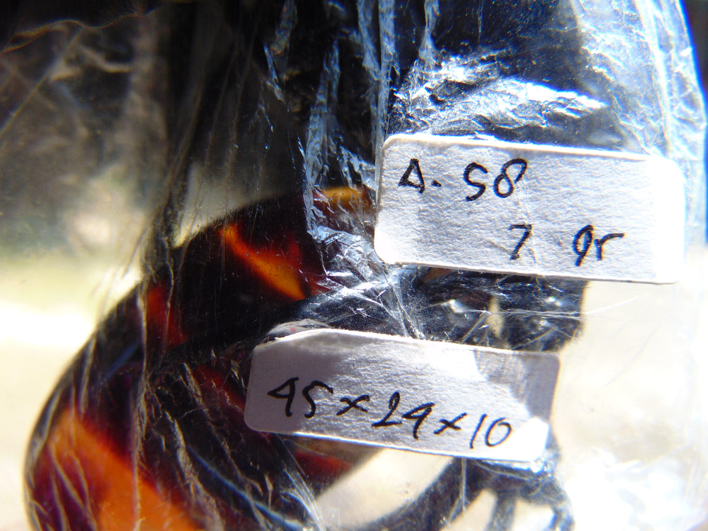 7 gr Pendant Indonesian Blue Amber for Healing A58