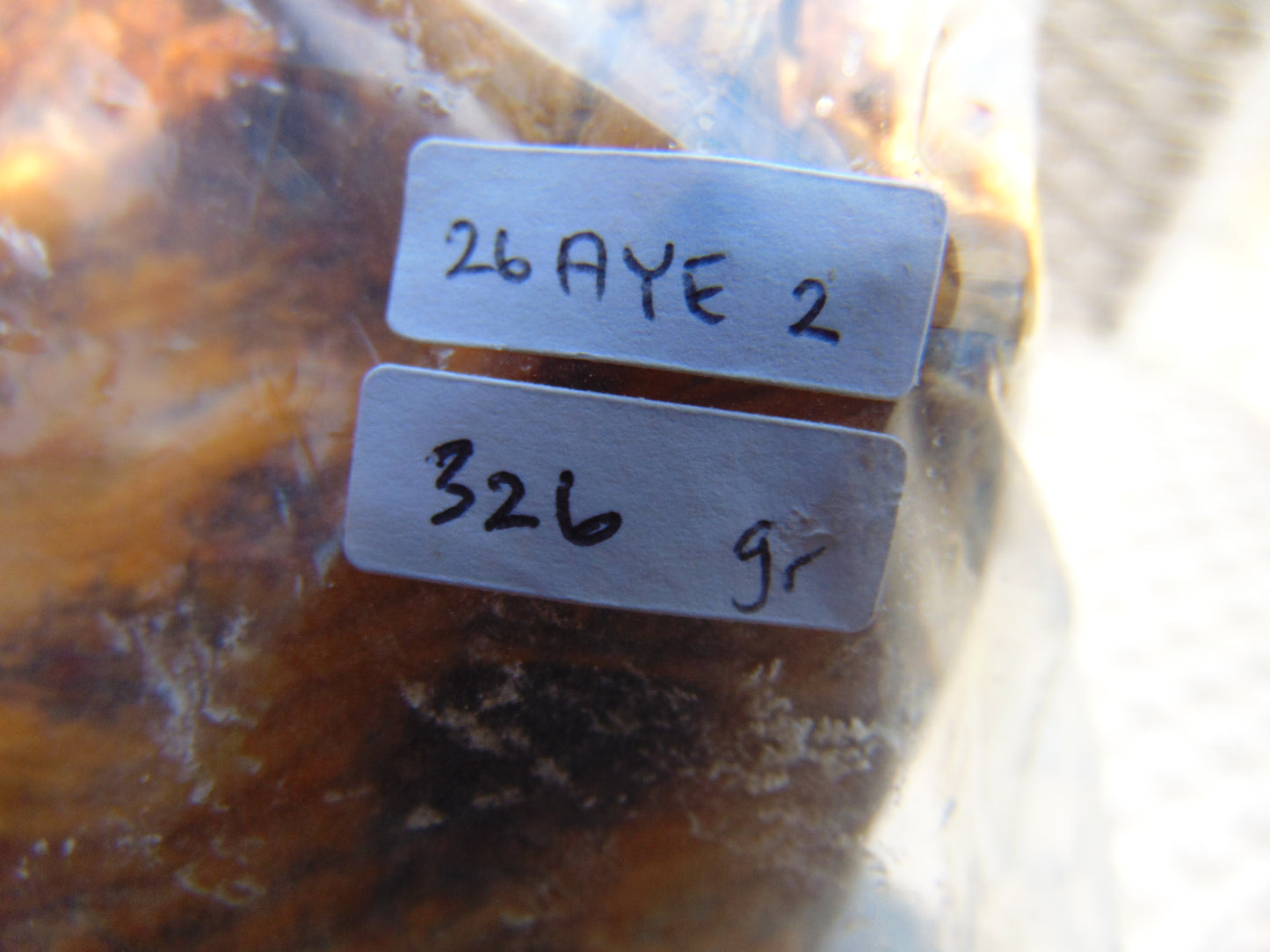 326 gram Polished Indonesia Yellow Aromatic Amber for Healing 26AYE2