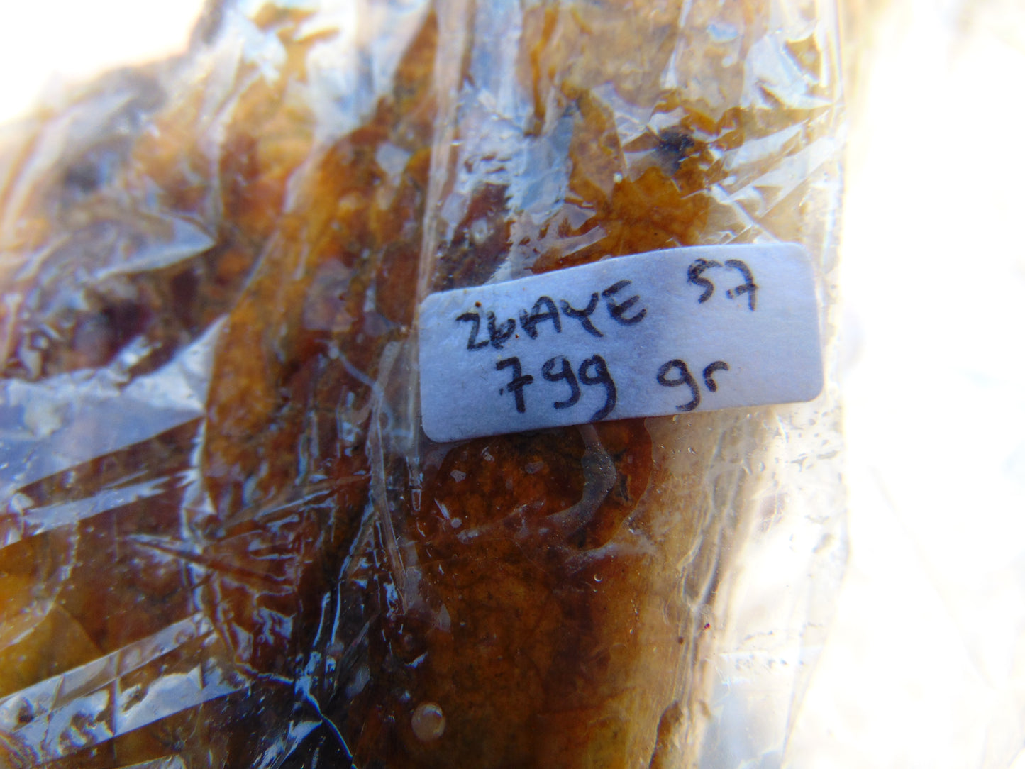 797 gram Polished Indonesia Yellow Aromatic Amber for Healing 26AYE57