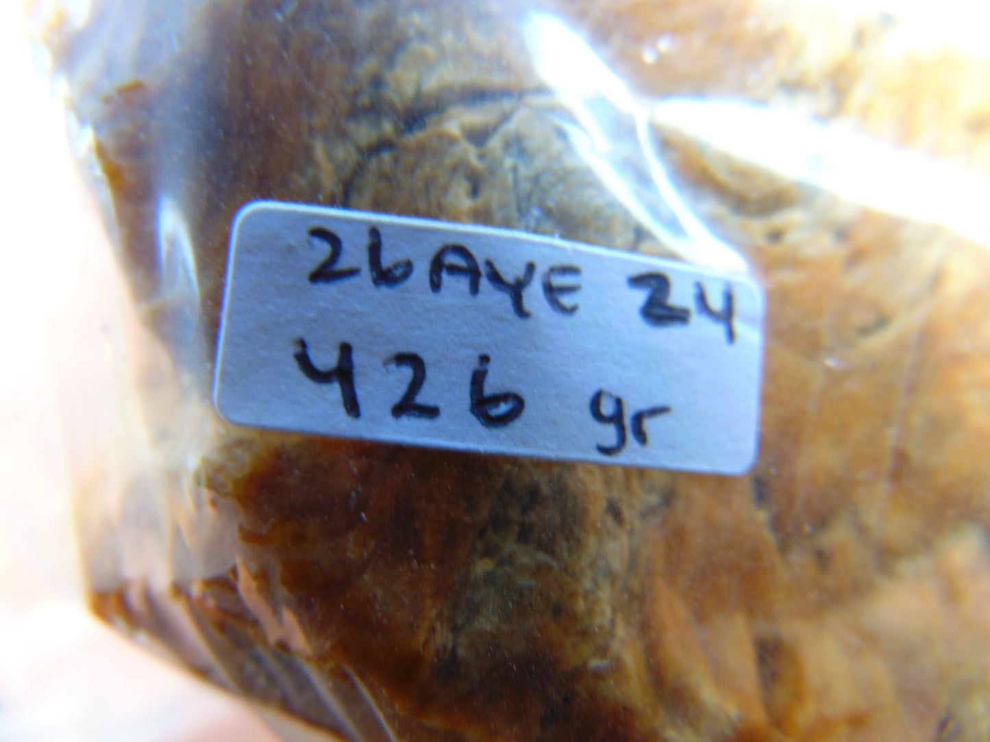 426 gram Polished Indonesia Yellow Aromatic Amber for Healing 26AYE24