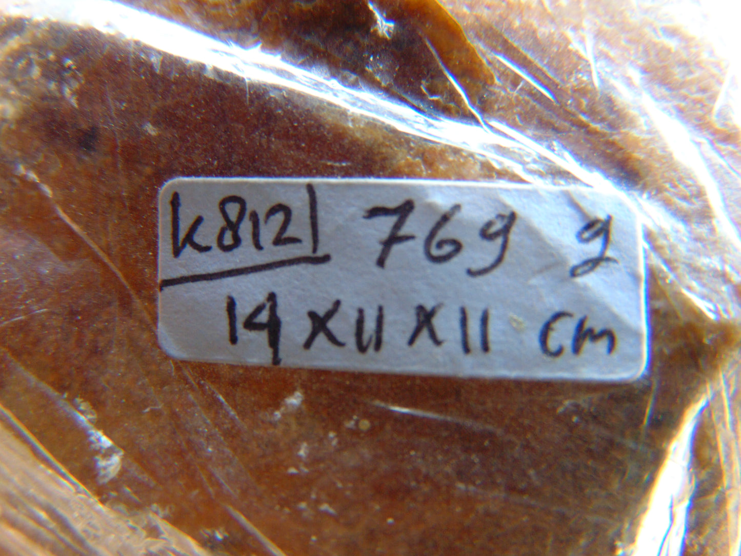 769 gram Polished Indonesia Yellow Aromatic Amber for Healing K812