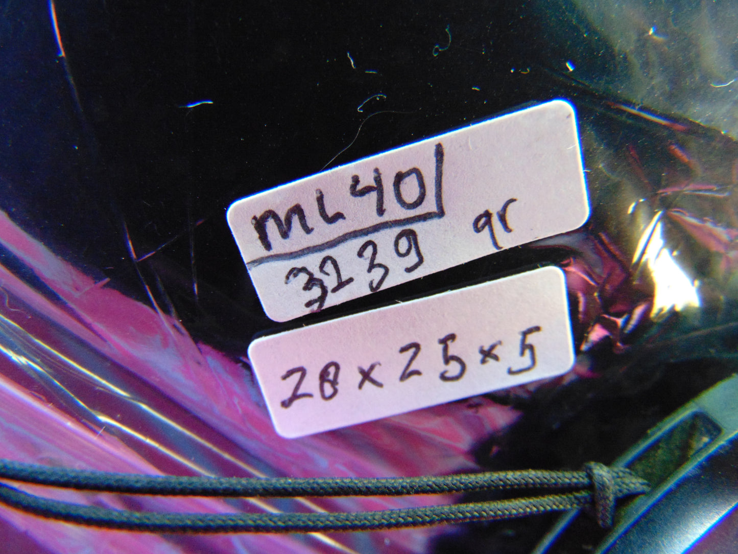 3239 gr Full Polished 28x25x5 cm Indonesia Black Blue Amber for Healing ML40