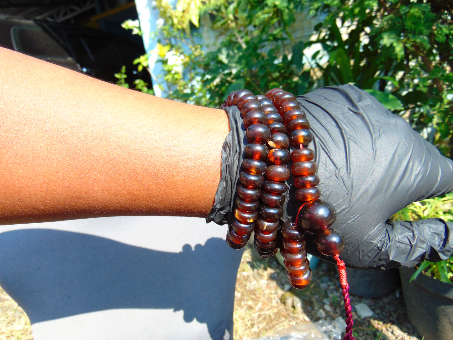 71 gram 108 Mala Buddha for Yoga and Meditation Indonesian Red Amber for Healing MR8